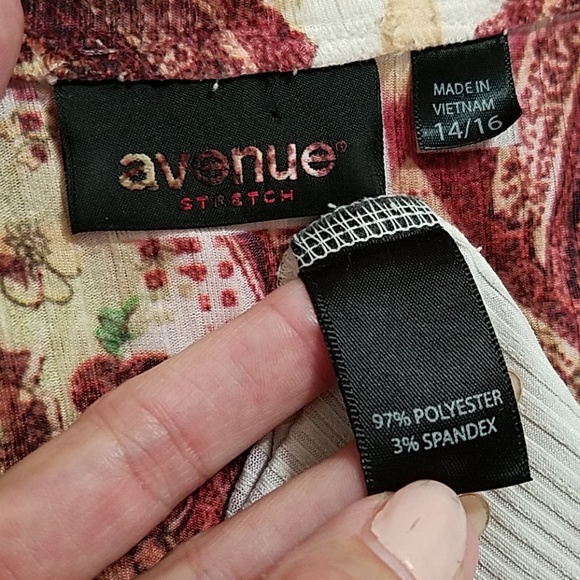AVENUE stretch vibrant graphic print sz.14/16 travel office church casual - Picture 4 of 7